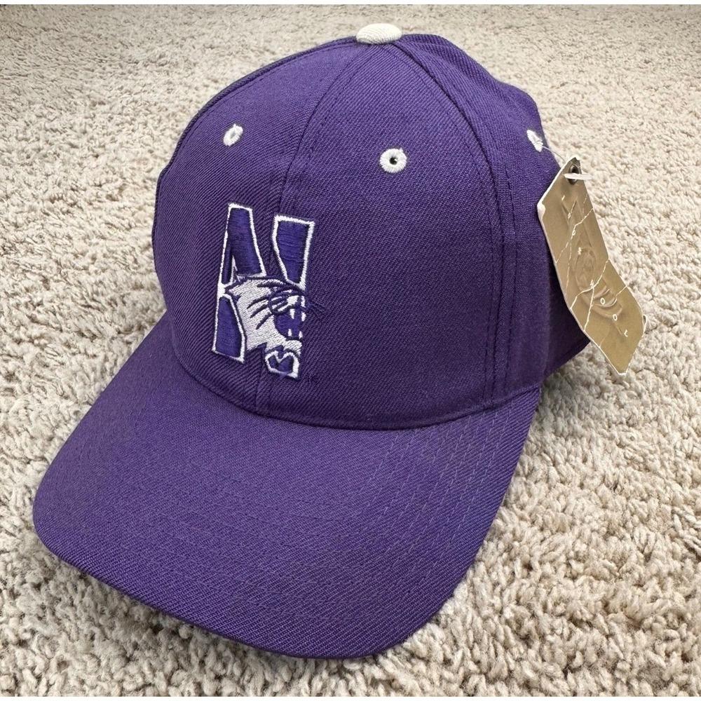 Northwestern Wildcats‎ Hat Sz 6 7/8 Top of the World Purple 100% Wool Fitted Cap